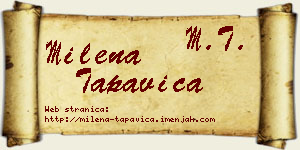Milena Tapavica vizit kartica